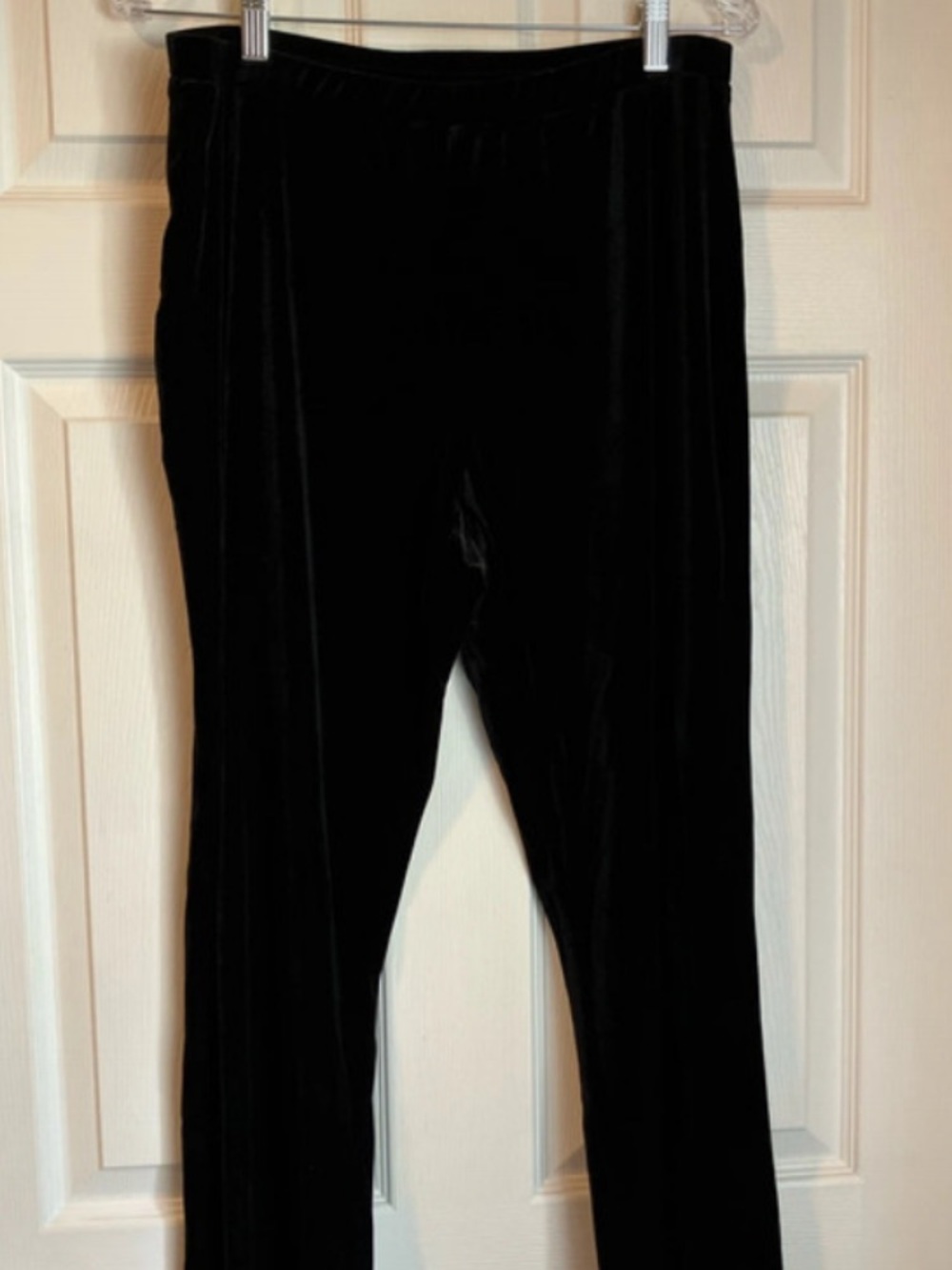 Susan Graver Black Velvet Pull-On Pants